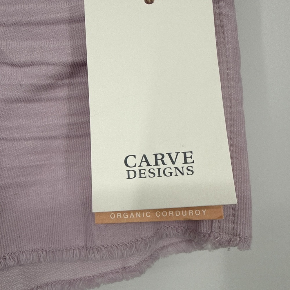NWT Carve Designs Oahu Shorts 4" Size 0 Raw Hem Corduroy Women's Purple Surf - Picture 2 of 8